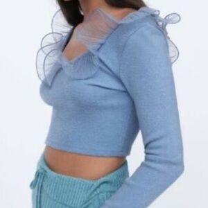 Zara blue top Sz Small